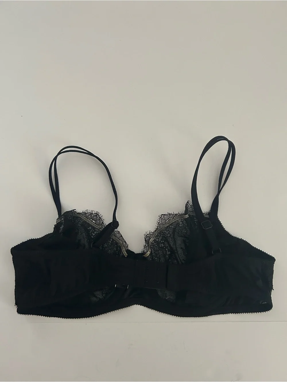 Victoria's Secret Black Lace Underwire Demi Bra | Size 38C